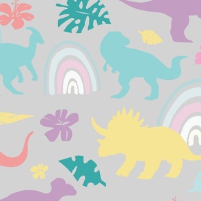 Dinosaurs and Rainbows - Large Scale