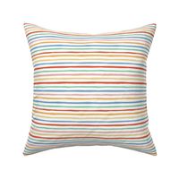 little Creatures co - coordinate freehand stripe - rainbow - white