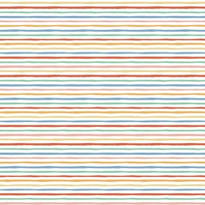 little Creatures co - coordinate freehand stripe - rainbow - white