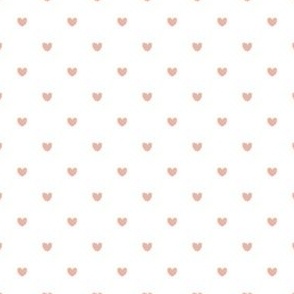 little Creatures co -little love hearts - white and peach