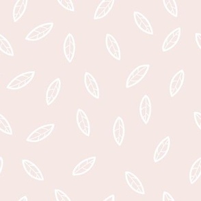Boho Leaves Light Pink Background