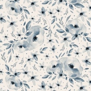 Willow, soft, romantic, floral, blue