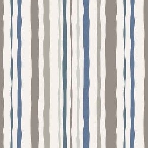 Hand Drawn Stripes - Blue - Medium