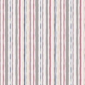 Hand Drawn Stripes - Red - Small