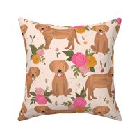 Golden Retriever cute dog lover Boho Florals