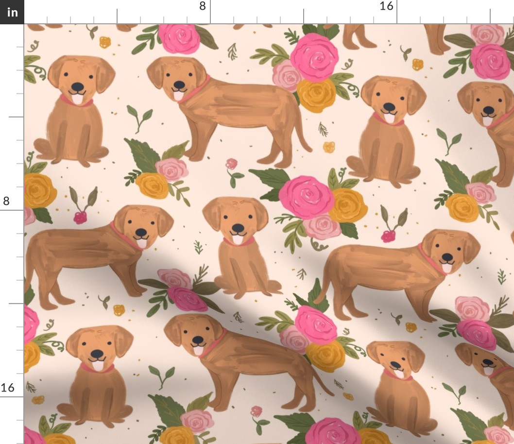 Golden Retriever cute dog lover Boho Florals