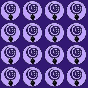 Celtic claddagh stylistic design purple and lilac