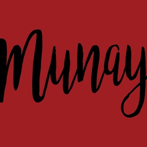 54x36" personalized name on red background