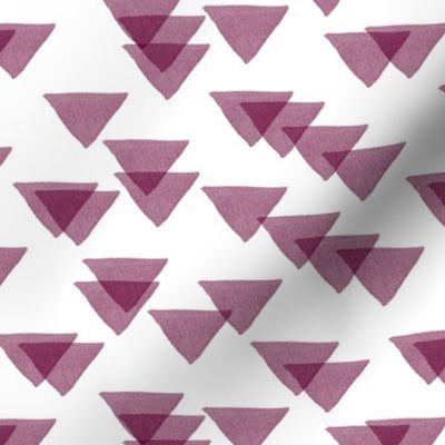 burgundy triangles