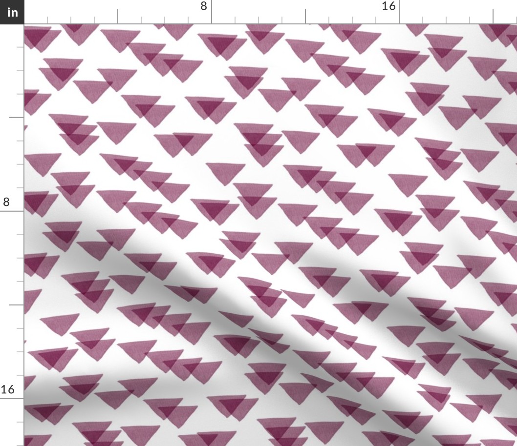 burgundy triangles