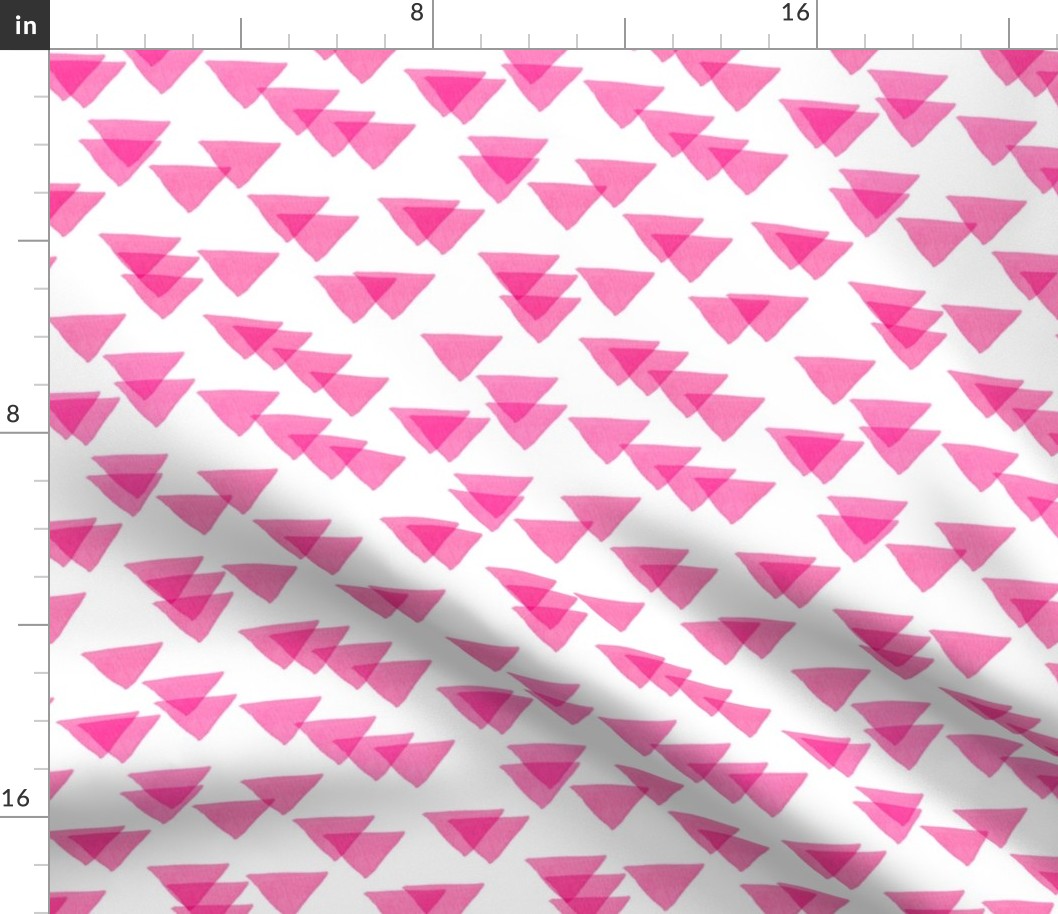 hot pink triangles