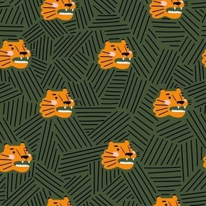 Tigers and stripes. Green version. (large scale)