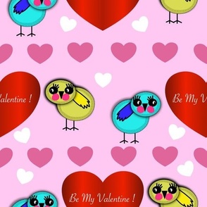 Valentine Kitsch with Hearts Birdies