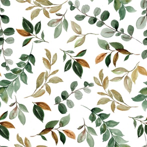 magnolia leaves and branches - oversized