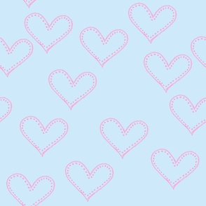 pink hearts - mini