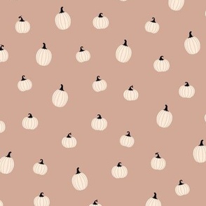 Pumpkins on Faded Pink