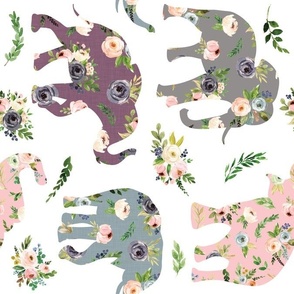 floral patchwork elephant - rotated