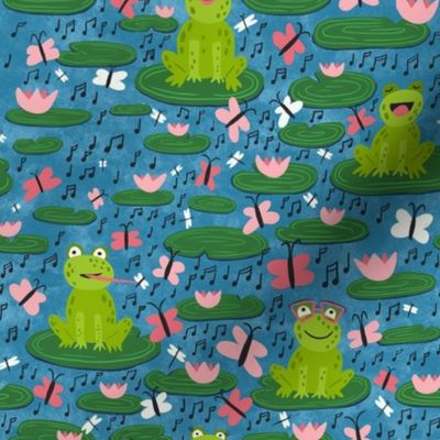 Happy singing frogs - small scale
