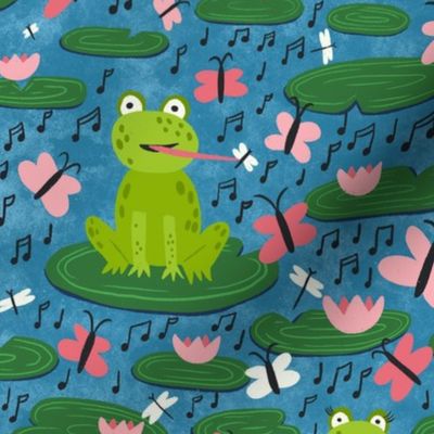Happy singing frogs - medium