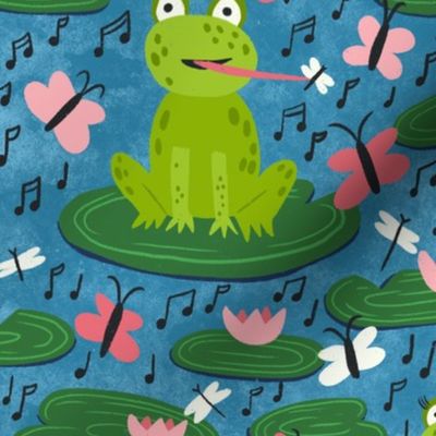 Happy singing frogs