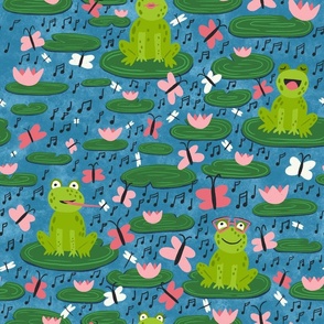 Happy singing frogs