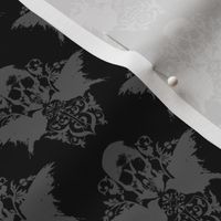 Skull and Raven Damask