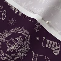 Christmas Toile // Royal Purple