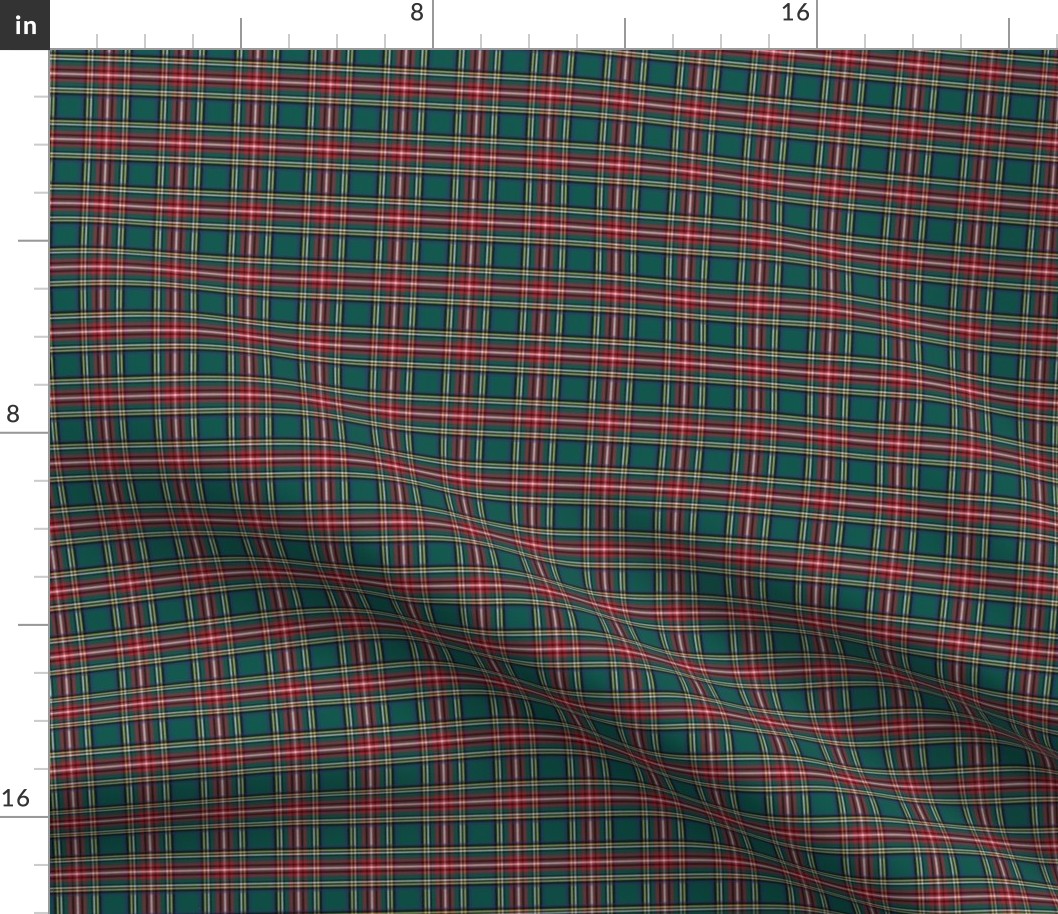 XSM royal stewart green tartan style 1 - 1.35" repeat
