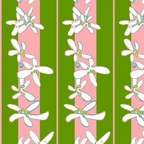 Dorothy Draper-esque Floral Stripe