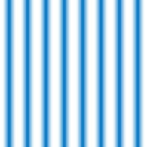 Bluebell Blue Wide Gradient Stripes on White