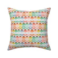 Rainbow Scandinavian Flower Field - Blue