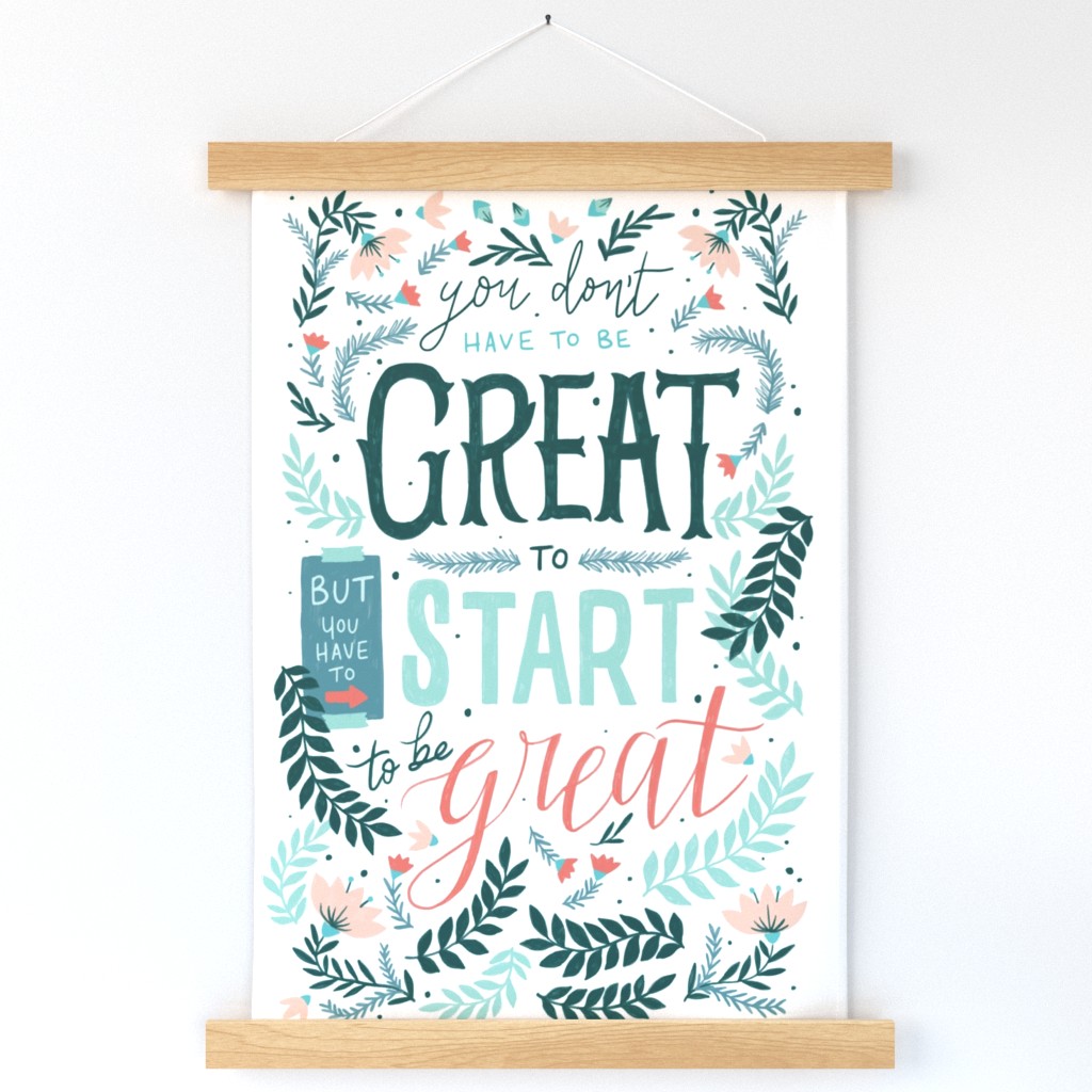 Great Start Motivational Wall Hanging