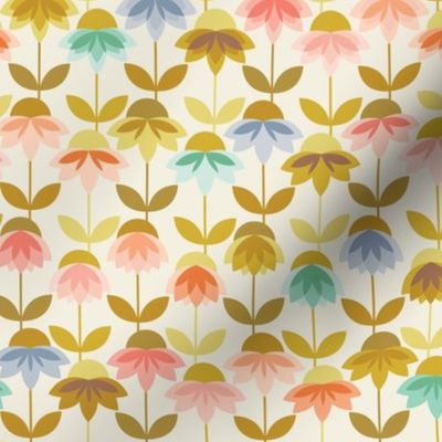 Rainbow Scandi Flowers - Ivory