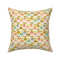 Rainbow Scandi Flowers - Ivory