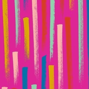 Prat Fall* (Maxi Pink Riot)|| hand-drawn speedy marker stripes