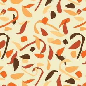 Free flow shapes in orange - small