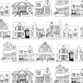 Plain Black and White Houses