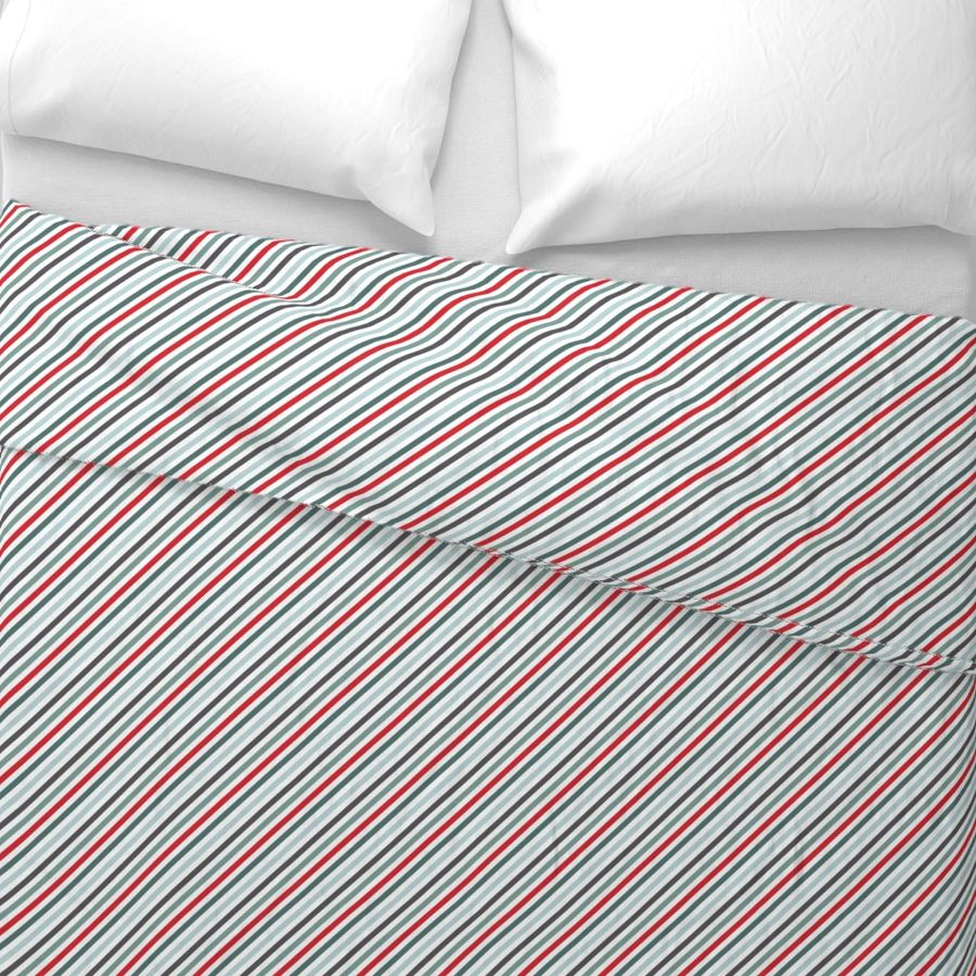 Holiday Stripe 45 White