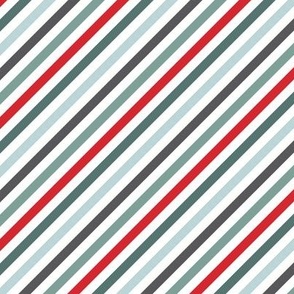 Holiday Stripe 45 White