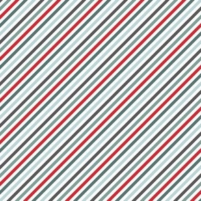 Holiday Stripe 45 White Small