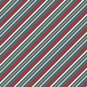 Holiday Stripe 45 Charcoal Small