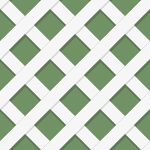 REVERSE Medium Green LARGER DIAGONAL TRELLIS