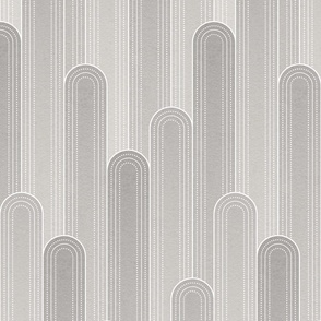 Art Deco Rounded Columns - warm grey - medium scale