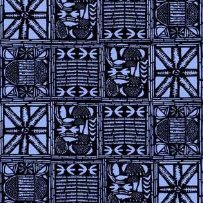 African Tribal Indigo Batik - Large Scale - Design 12246715