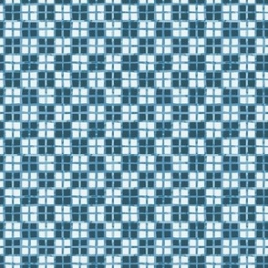 Plaid  watercolour in teal tones -  small scale for crafts, quilting, home decor, soft furnishings and kids clothes