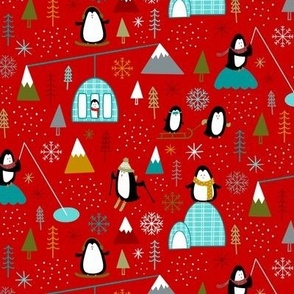 penguins on the slopes - small