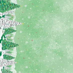 Winter Wonderland in Green–56" wide