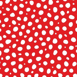 Red and White Polka Dots Large Scale