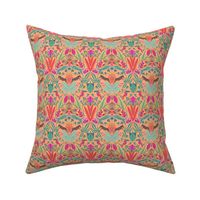 Jungle damask - orange - small