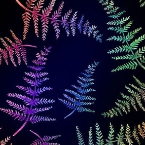 FERN MULTICOLOR RAINBOW ON INDIGO BLUE PSMGE